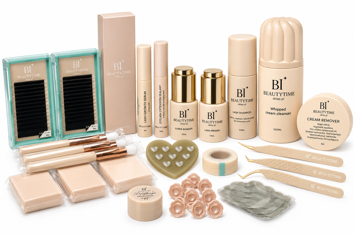 Profesjonalny zestaw do przedłużania rzęs - BeautyTime