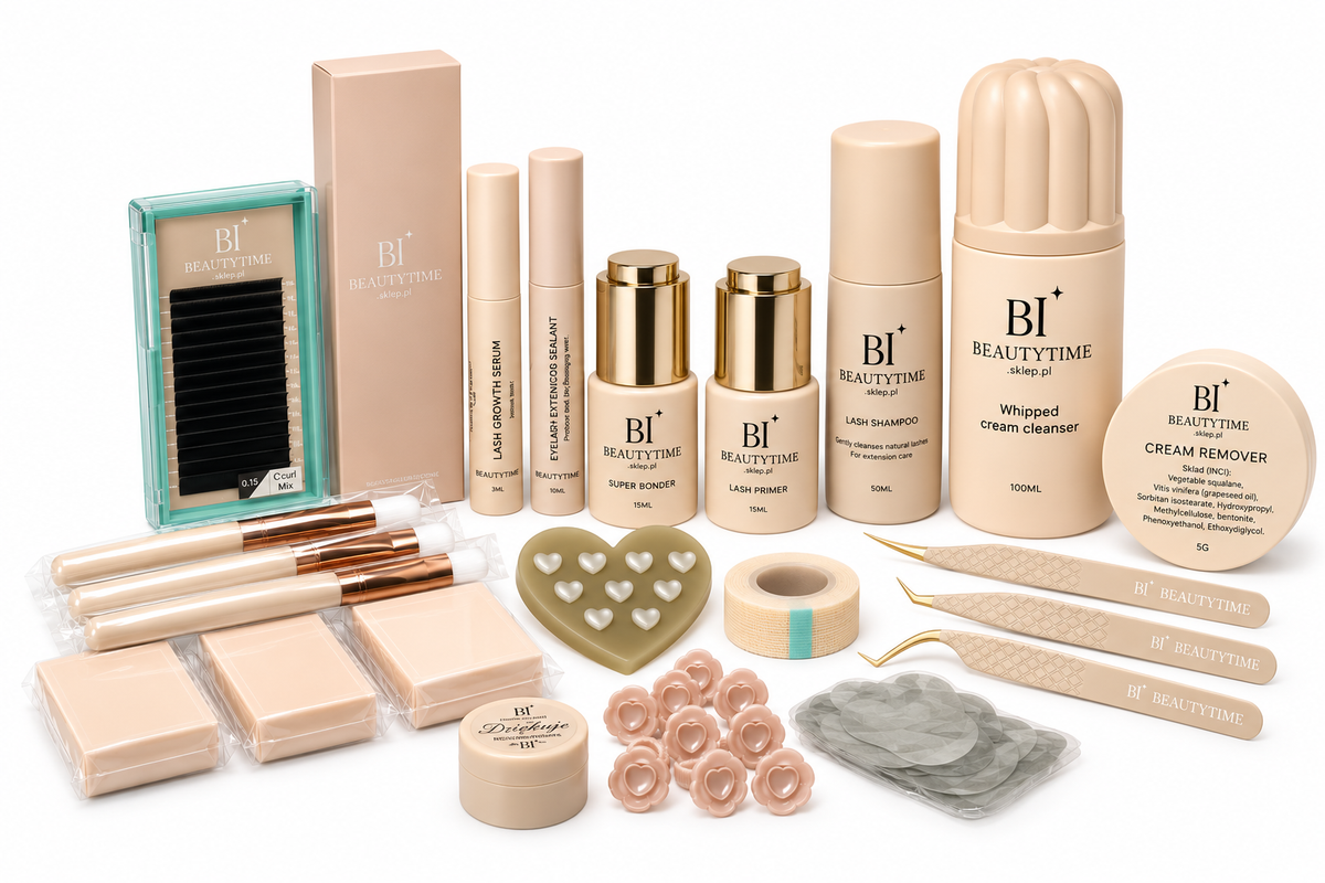 Profesjonalny zestaw do przedłużania rzęs - BeautyTime