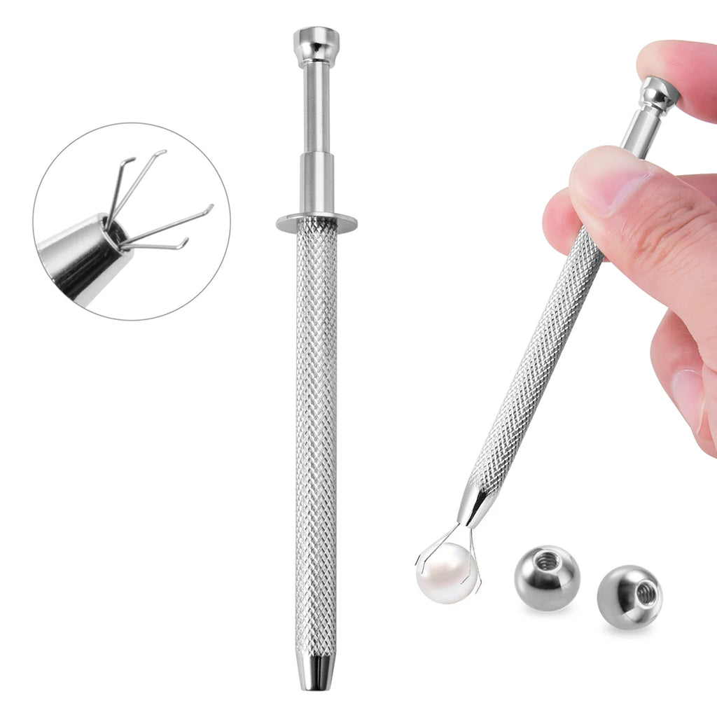 Kleszcze do piercingu 1 szt. – stal chirurgiczna, do septum, tragus, wargi i pępka