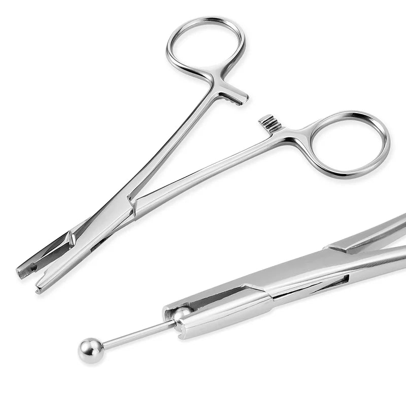 Kleszcze do piercingu 1 szt. – stal chirurgiczna, do septum, tragus, wargi i pępka