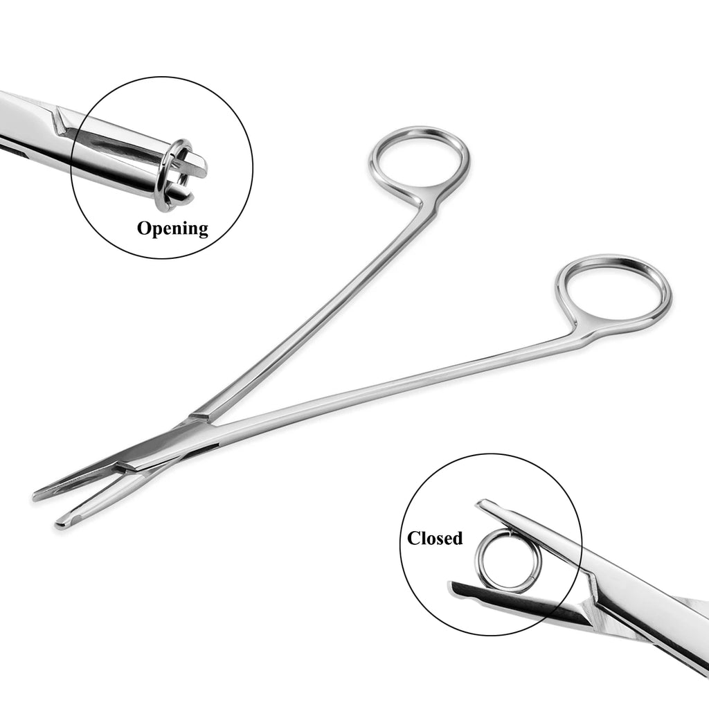 Kleszcze do piercingu 1 szt. – stal chirurgiczna, do septum, tragus, wargi i pępka