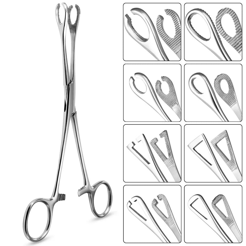 Kleszcze do piercingu 1 szt. – stal chirurgiczna, do septum, tragus, wargi i pępka