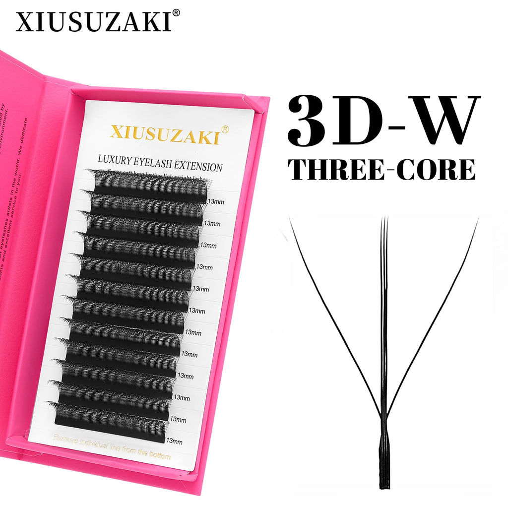 Premium Rzęsy  2D–8D – do Profesjonalnej Stylizacji Rzęs. Gotowe Kępki Volume, Efekt Blooming W, Premade Fans