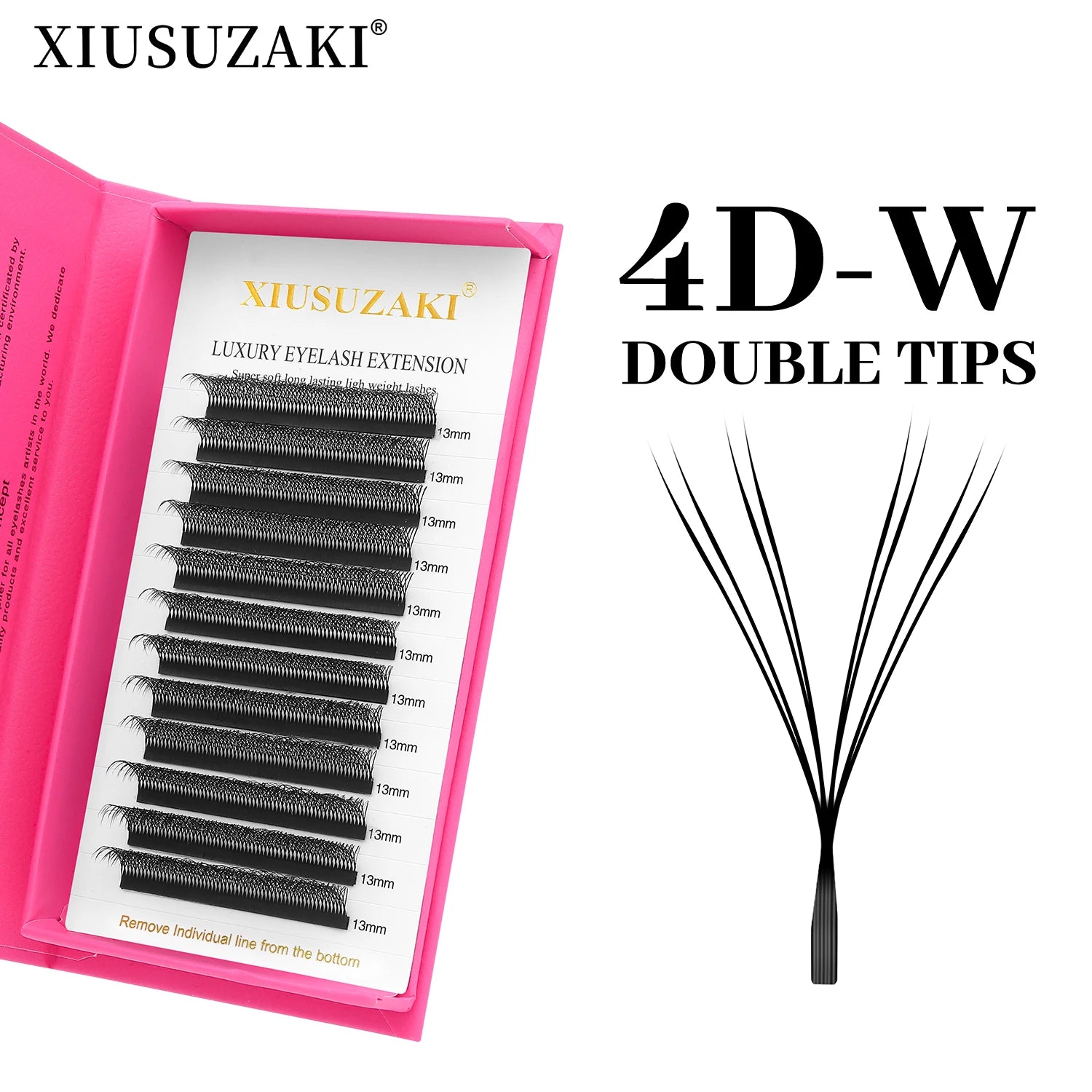 Premium Rzęsy  2D–8D – do Profesjonalnej Stylizacji Rzęs. Gotowe Kępki Volume, Efekt Blooming W, Premade Fans