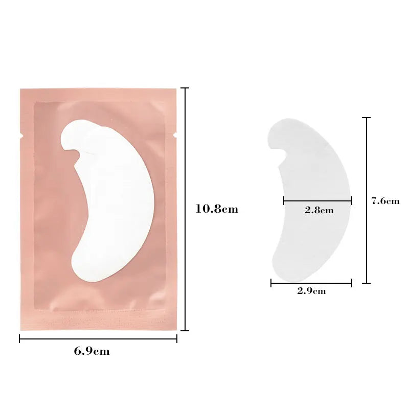 Płatki pod oczy do przedłużania rzęs – 50 par, hydrożelowe, w kształcie U