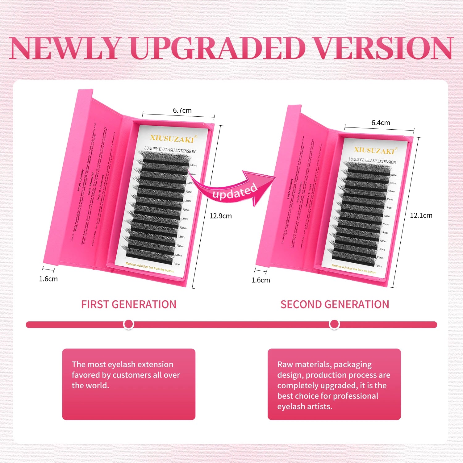 Premium Rzęsy  2D–8D – do Profesjonalnej Stylizacji Rzęs. Gotowe Kępki Volume, Efekt Blooming W, Premade Fans