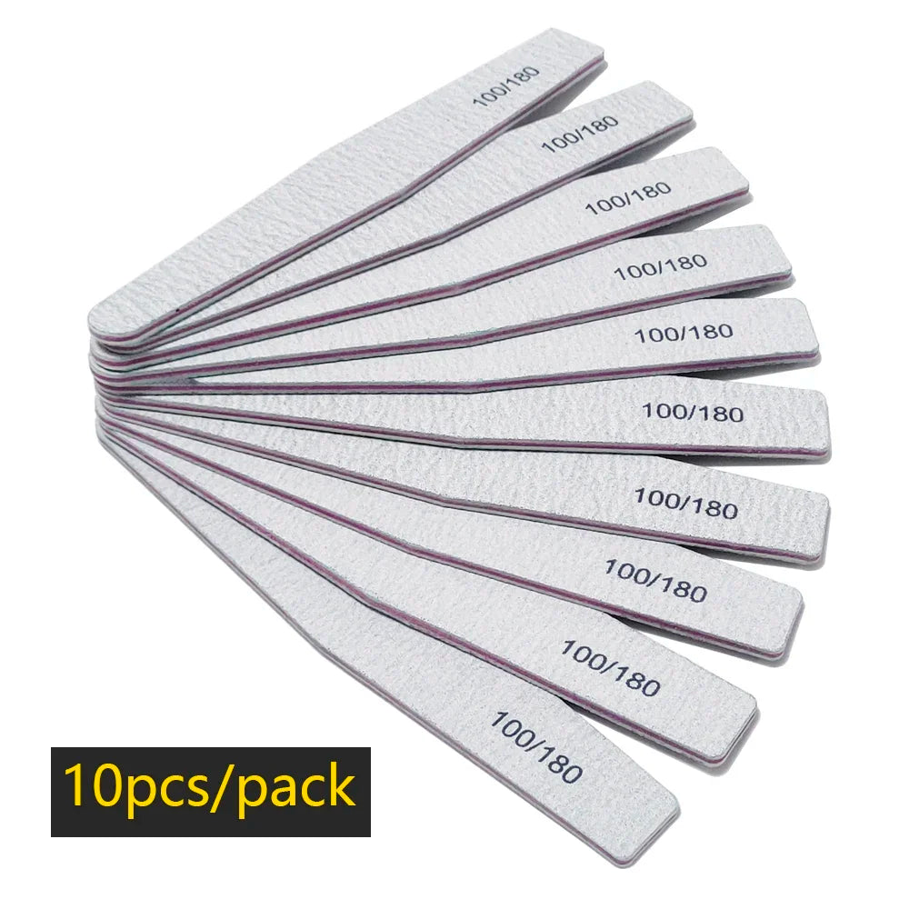 Pilnik do paznokci 100/180 – dwustronny buffer do żelu i manicure (do salonu i domu)
