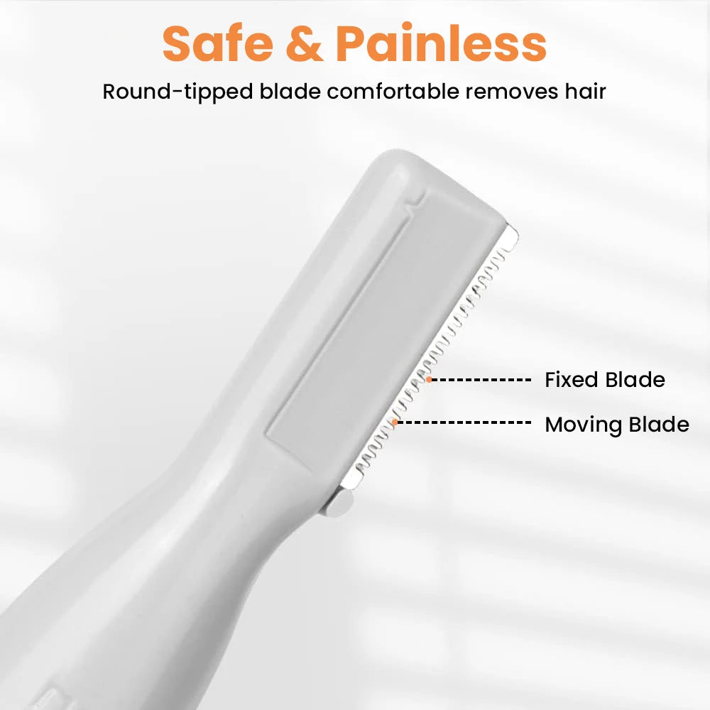 Mini elektryczny depilator do twarzy i ciała – trymer do brwi, bezbolesne usuwanie włosków