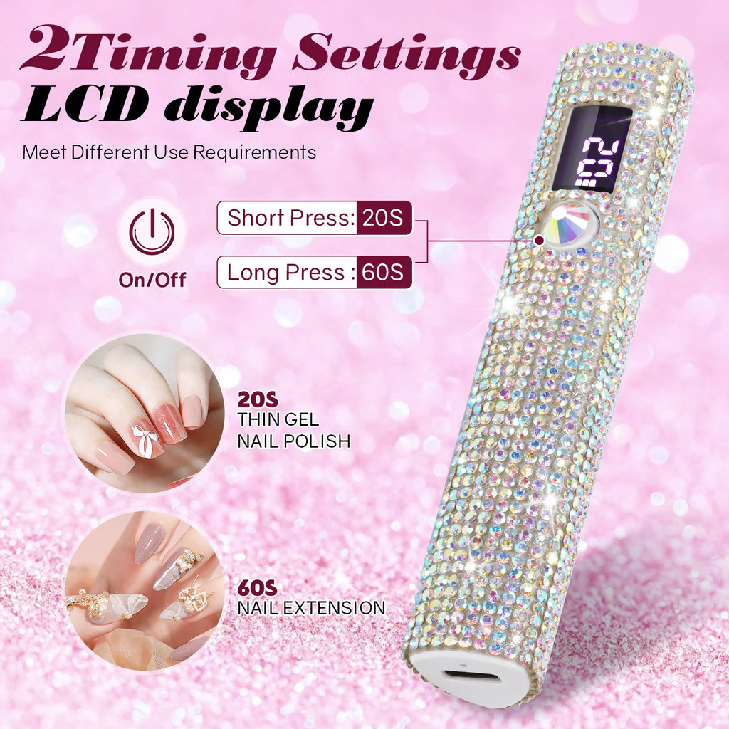 Mini lampa UV/LED do paznokci DianaBeauty – przenośna, szybkie utwardzanie żelu, USB