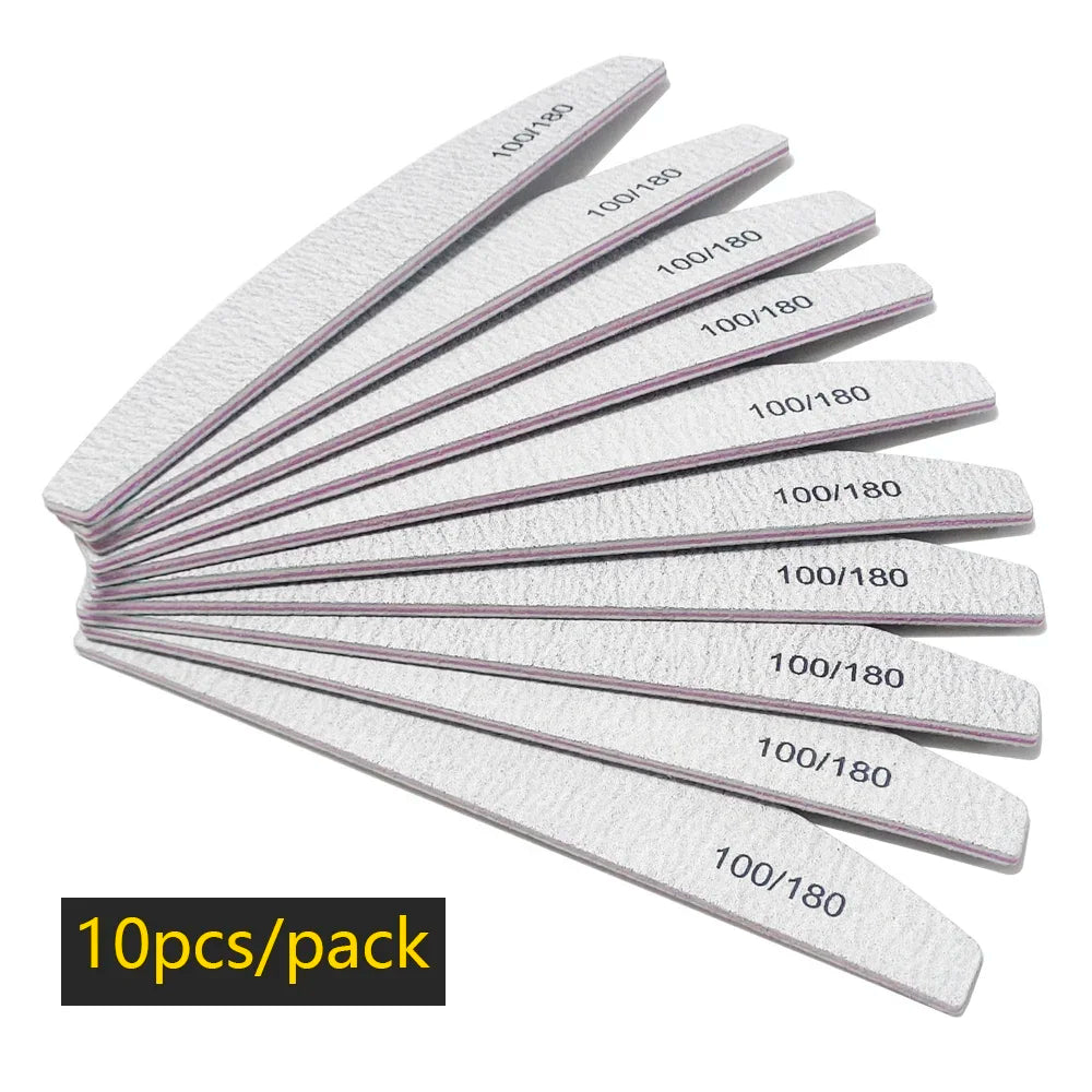 Pilnik do paznokci 100/180 – dwustronny buffer do żelu i manicure (do salonu i domu)