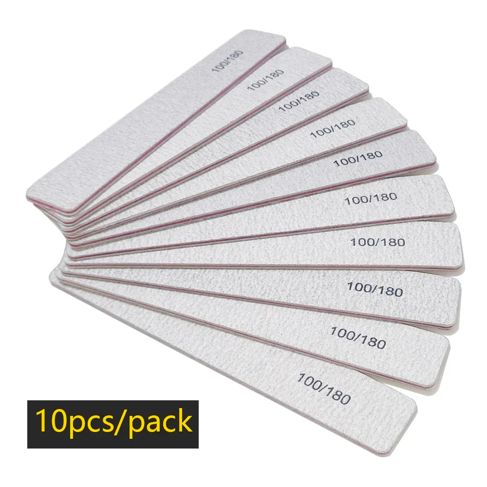 Pilnik do paznokci 100/180 – dwustronny buffer do żelu i manicure (do salonu i domu)