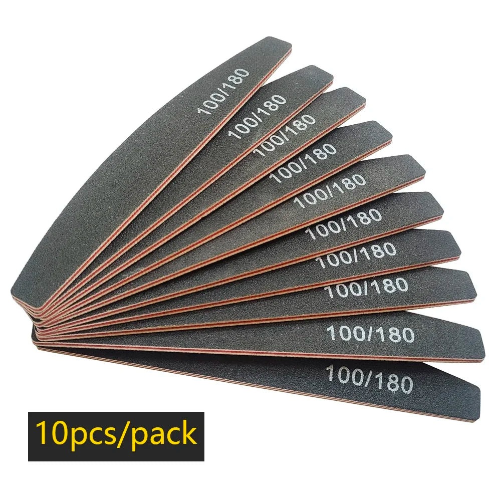 Pilnik do paznokci 100/180 – dwustronny buffer do żelu i manicure (do salonu i domu)