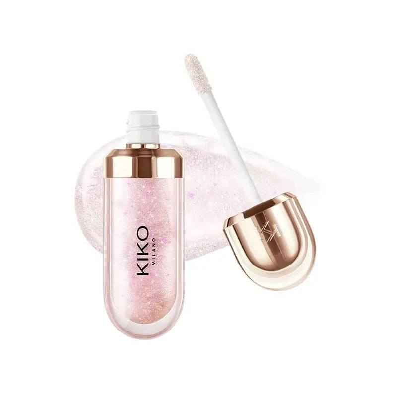 KIKO 3D Liquid Lip Glaze – przezroczysty błyszczyk do ust, lustrzany efekt, odżywczy i trwały