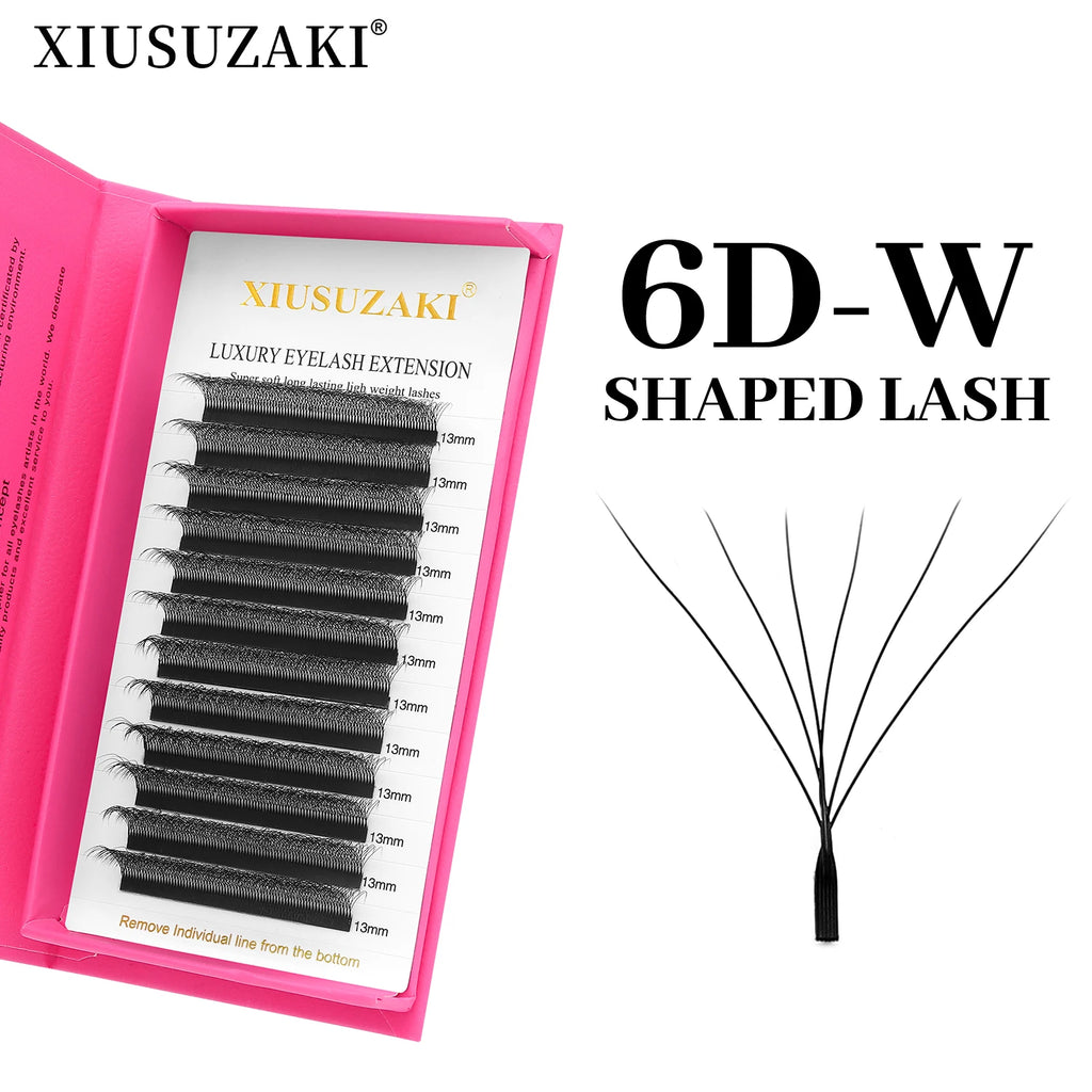 Premium Rzęsy  2D–8D – do Profesjonalnej Stylizacji Rzęs. Gotowe Kępki Volume, Efekt Blooming W, Premade Fans