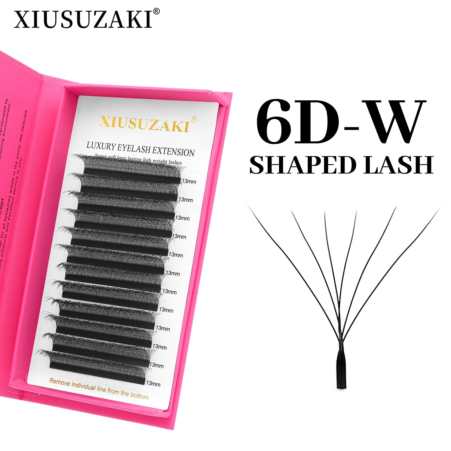 Premium Rzęsy  2D–8D – do Profesjonalnej Stylizacji Rzęs. Gotowe Kępki Volume, Efekt Blooming W, Premade Fans