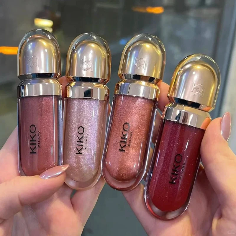 KIKO 3D Liquid Lip Glaze – przezroczysty błyszczyk do ust, lustrzany efekt, odżywczy i trwały