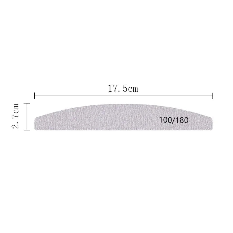Pilnik do paznokci 100/180 – dwustronny buffer do żelu i manicure (do salonu i domu)