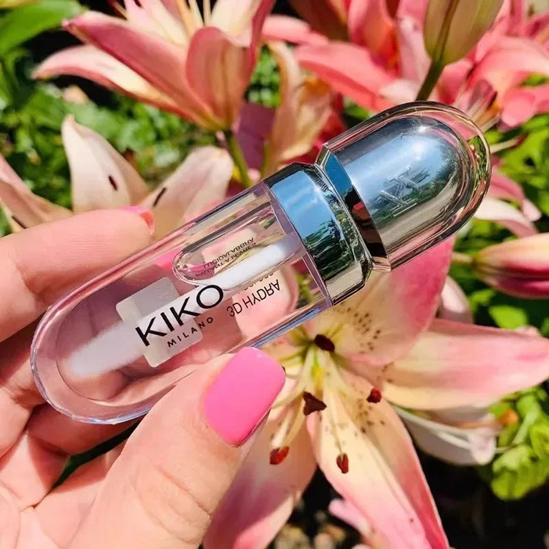 KIKO 3D Liquid Lip Glaze – przezroczysty błyszczyk do ust, lustrzany efekt, odżywczy i trwały