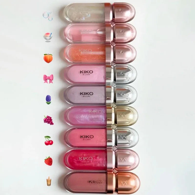 KIKO 3D Liquid Lip Glaze – przezroczysty błyszczyk do ust, lustrzany efekt, odżywczy i trwały