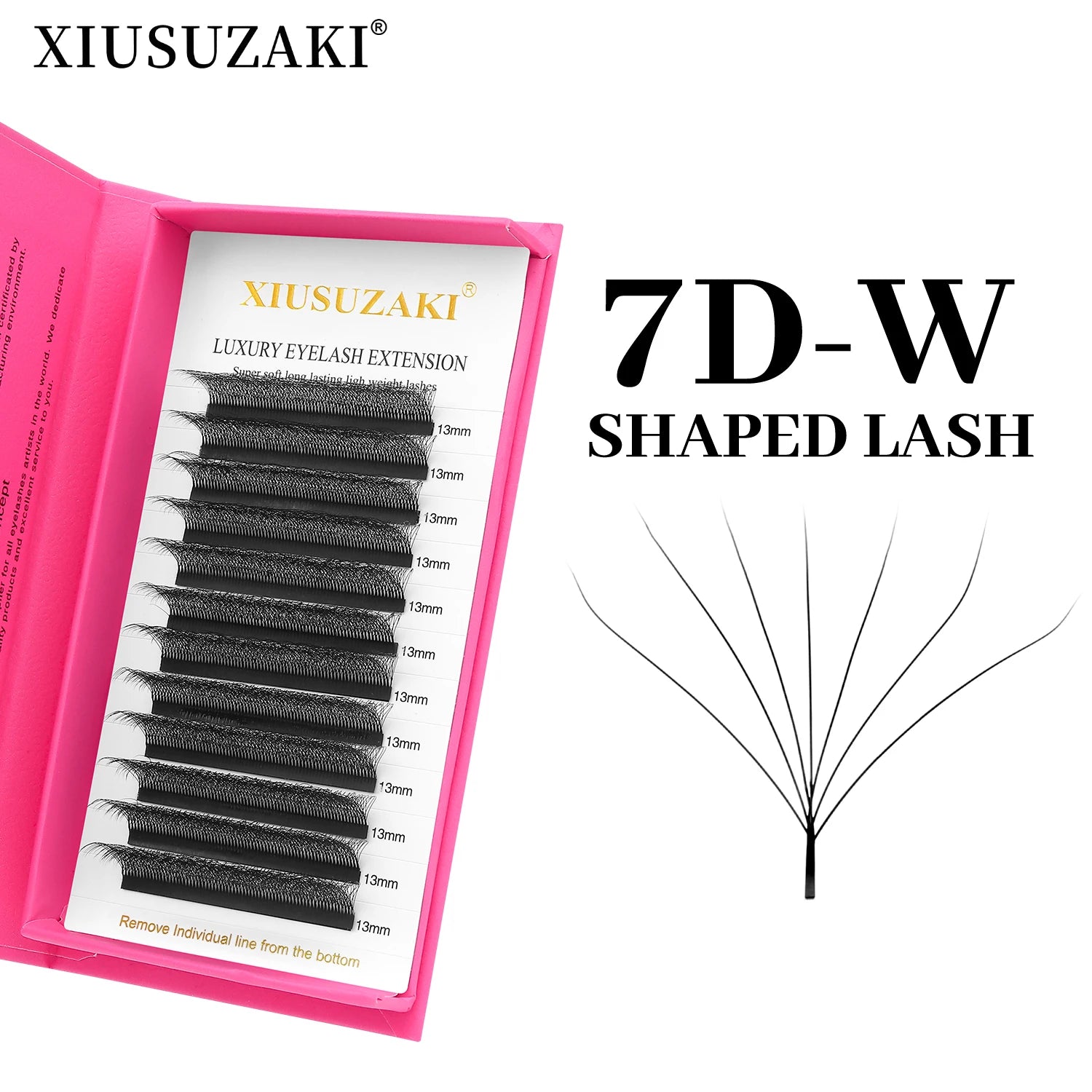 Premium Rzęsy  2D–8D – do Profesjonalnej Stylizacji Rzęs. Gotowe Kępki Volume, Efekt Blooming W, Premade Fans