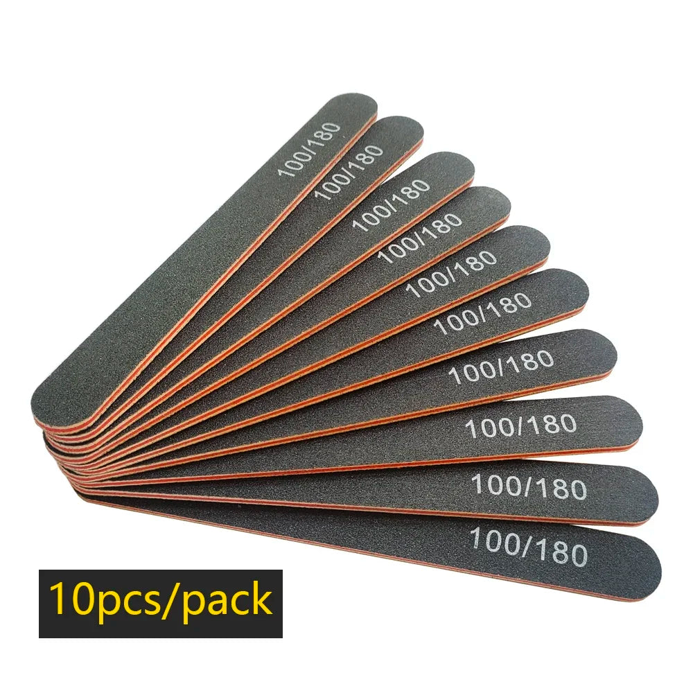 Pilnik do paznokci 100/180 – dwustronny buffer do żelu i manicure (do salonu i domu)