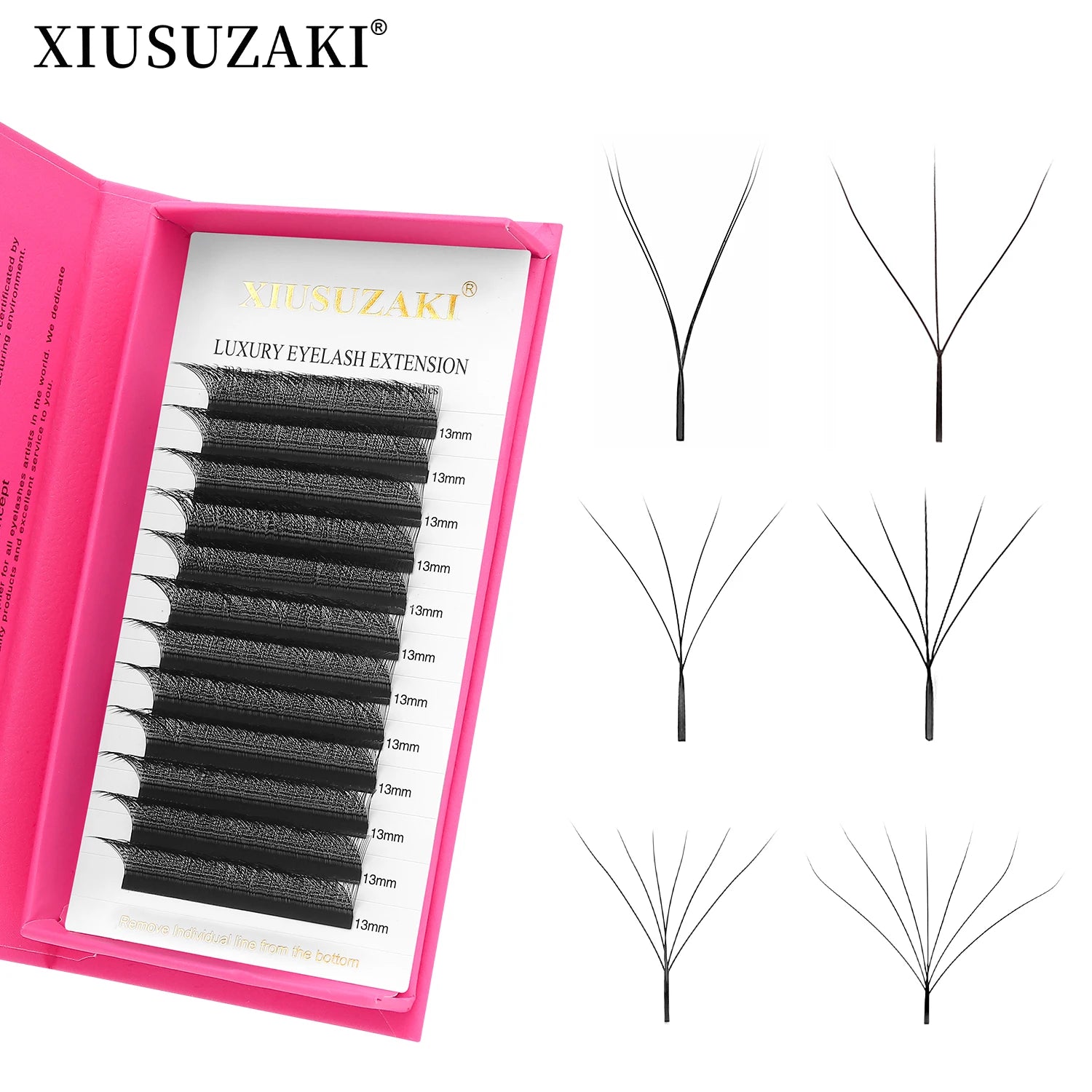 Premium Rzęsy  2D–8D – do Profesjonalnej Stylizacji Rzęs. Gotowe Kępki Volume, Efekt Blooming W, Premade Fans